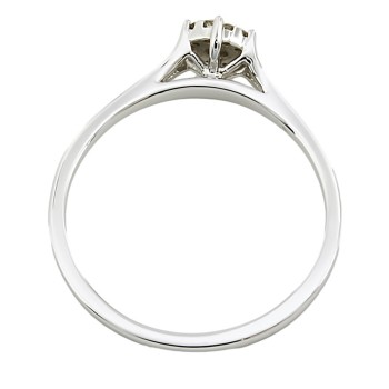 9ct white gold Diamond 0.13cts Cluster Ring size Q